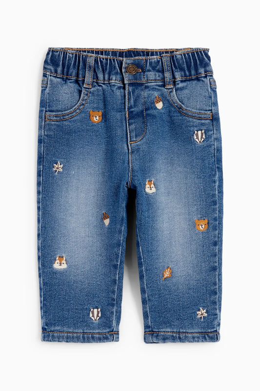 Forest animals thermal jeans