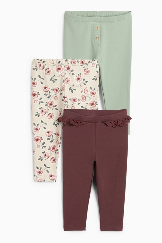 Flowers - 3 Thermal Leggings