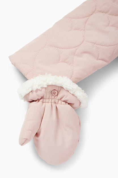 Heart quilted snowsuit