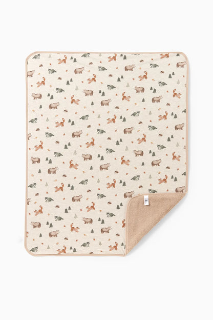 Forest animals double sided baby blanket