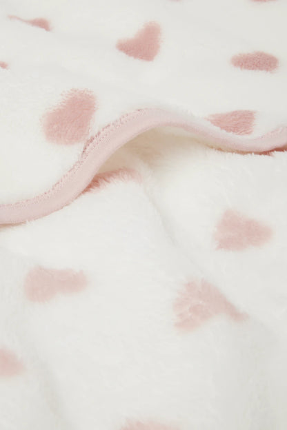 Hearts fleece blanket