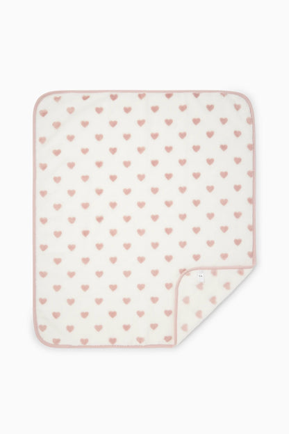 Hearts fleece blanket
