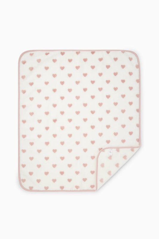 Hearts fleece blanket