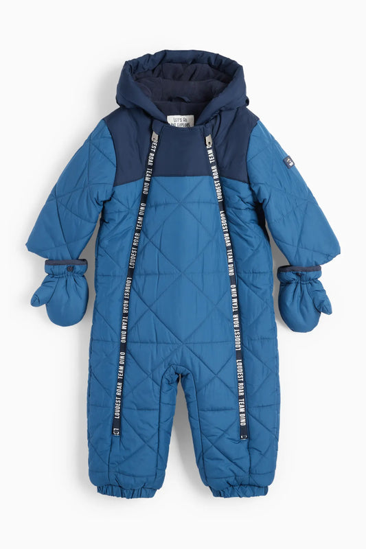 Snowsuit with Button-off mittens