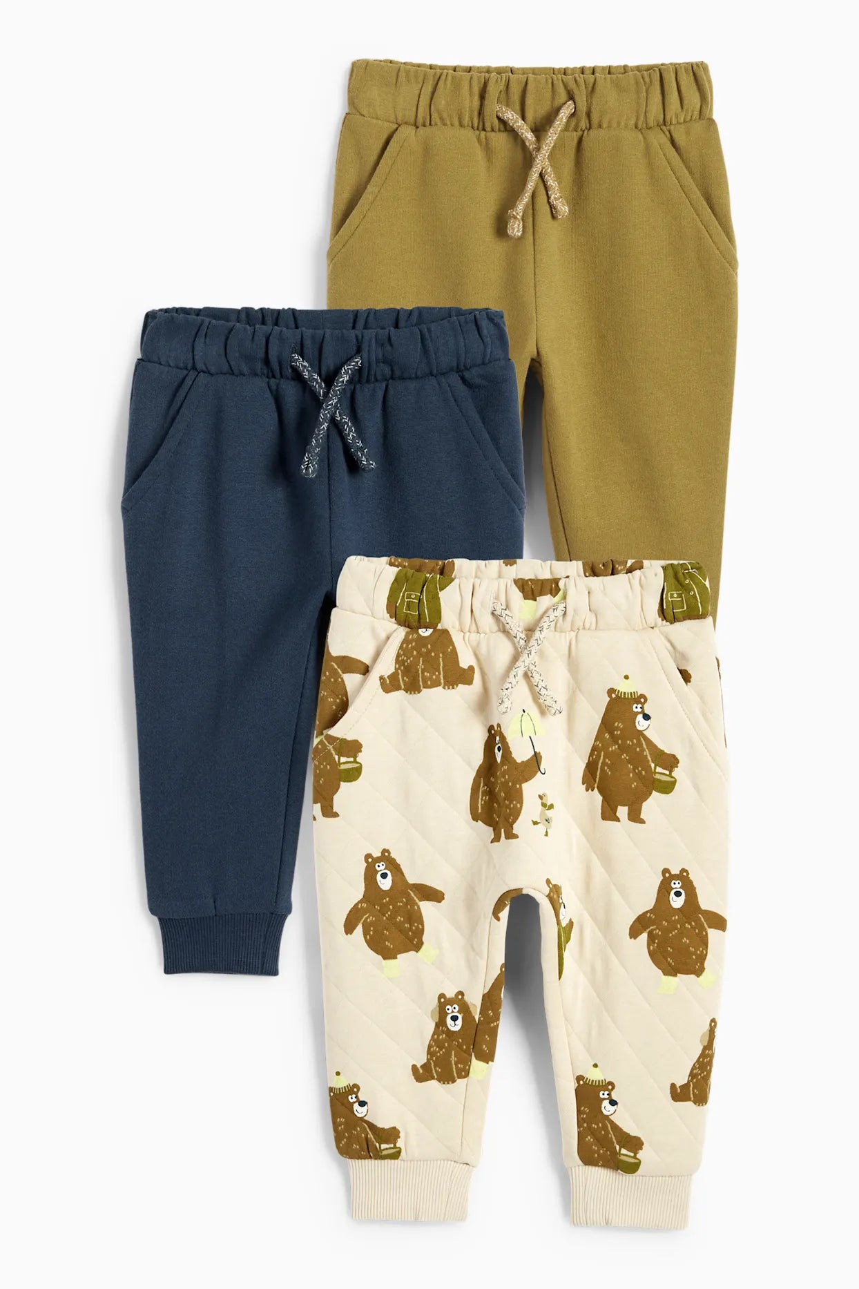 Pack of 3 bear jogger pants