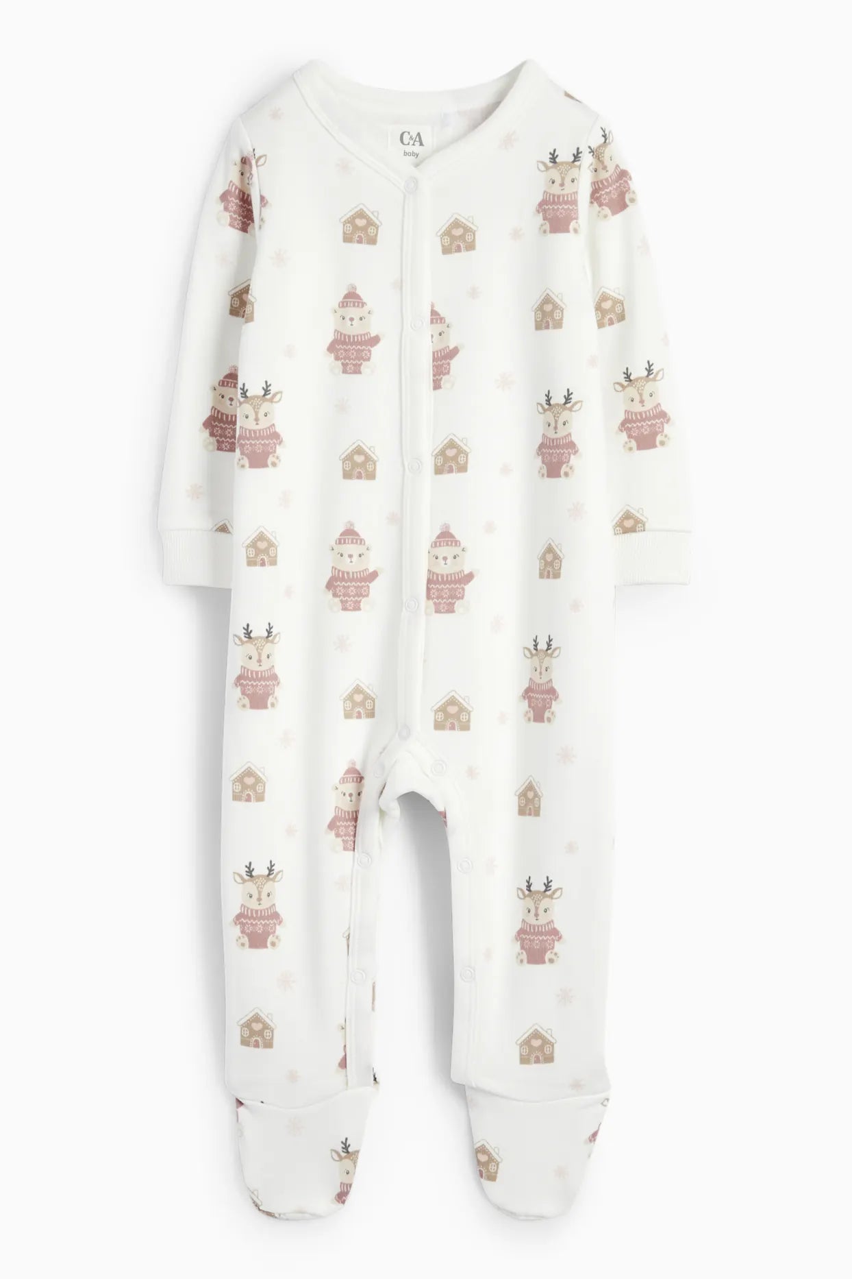 Baby lined sleepsuit