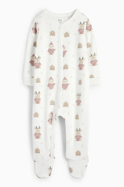 Baby lined sleepsuit