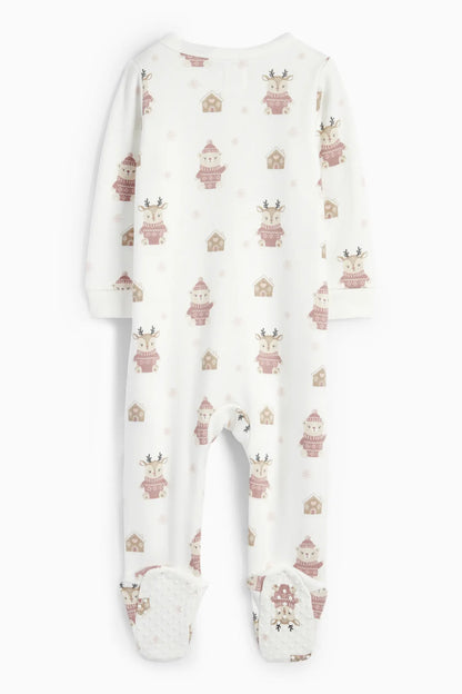 Baby lined sleepsuit