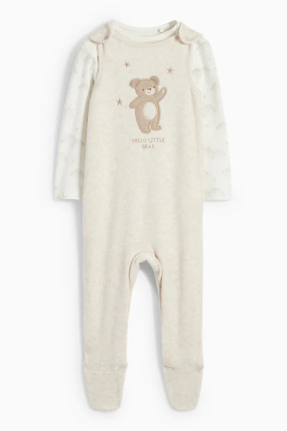 Bear 2 pieces romper set