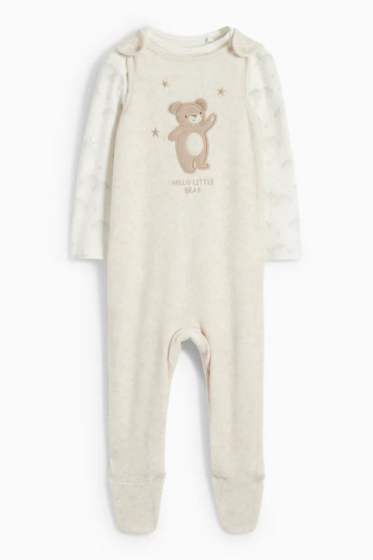 Bear 2 pieces romper set