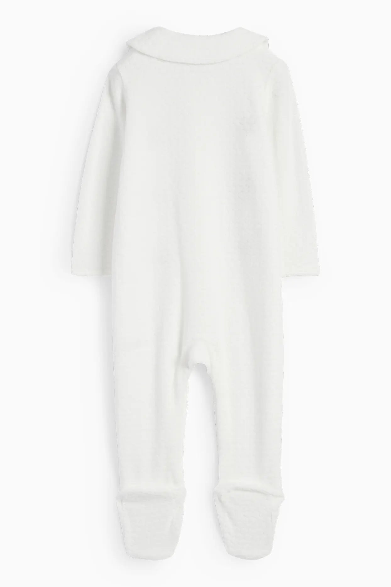 Teddy bear Christmas velour sleepsuit - textured