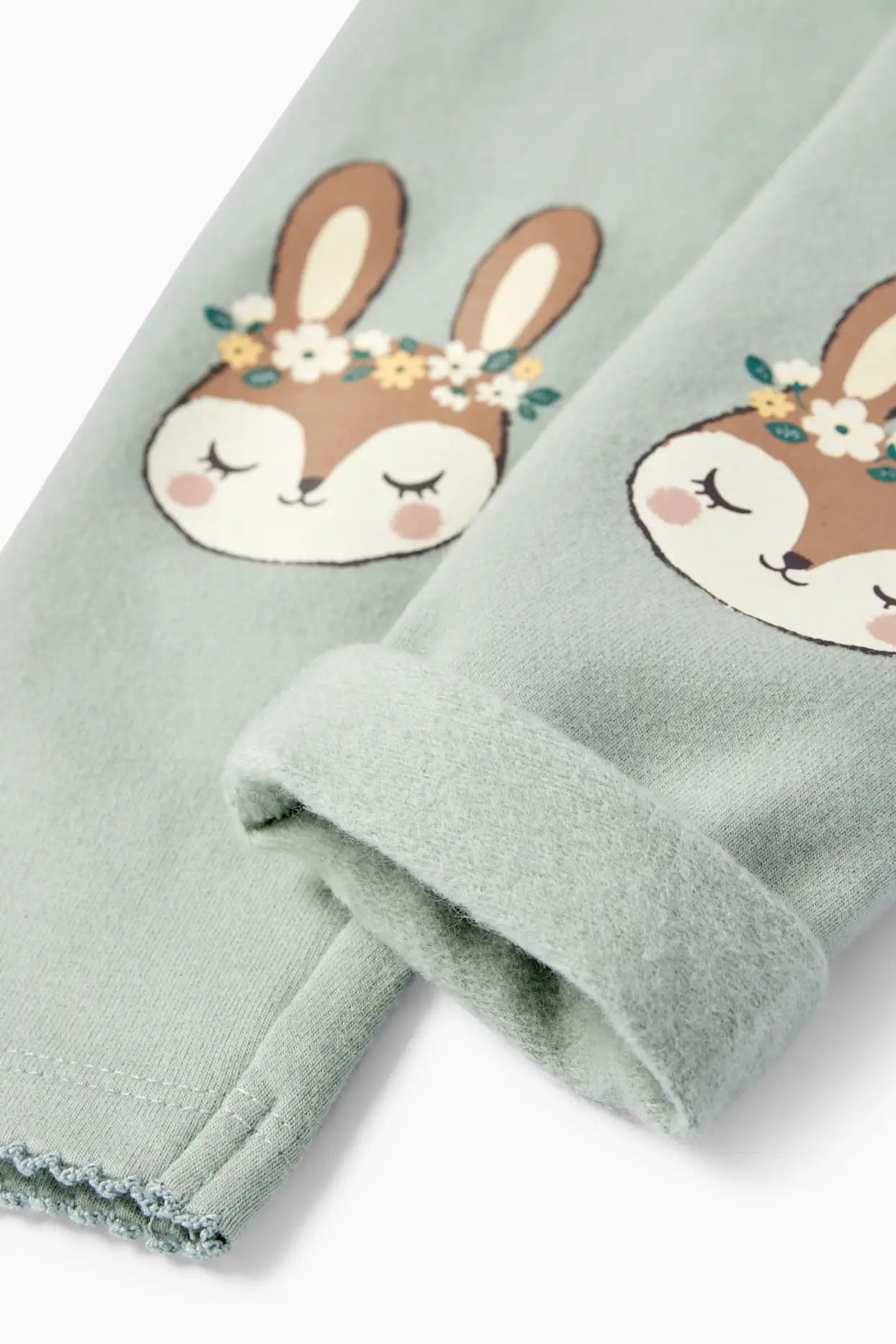 Pack of 3 Bunny and Flowers thermal leggings