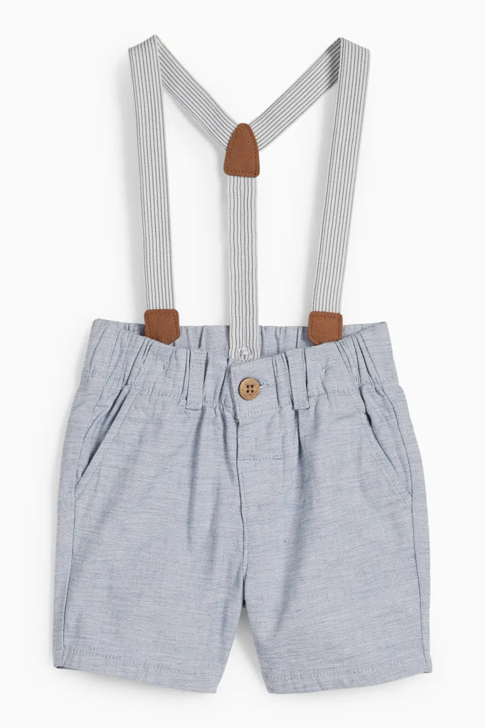 Baby Boy outfit with detachable elastic suspenders