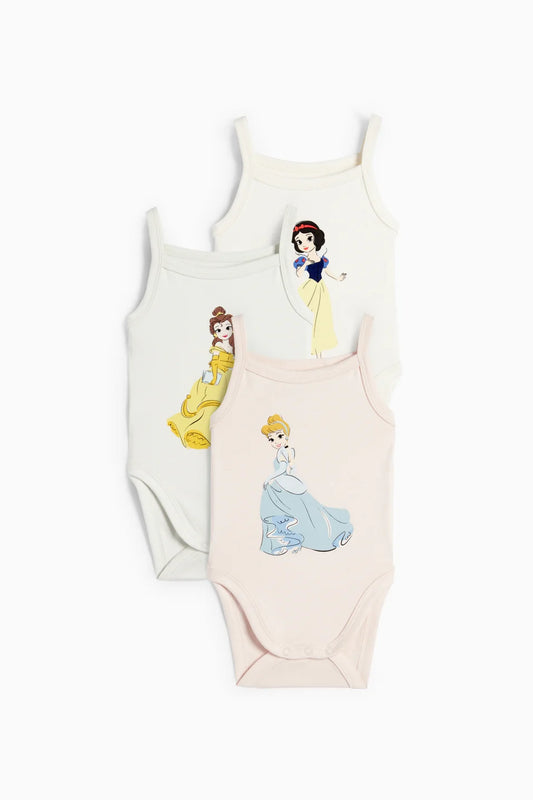 Pack of 3 bodysuits with spaghetti straps - Disney Princess