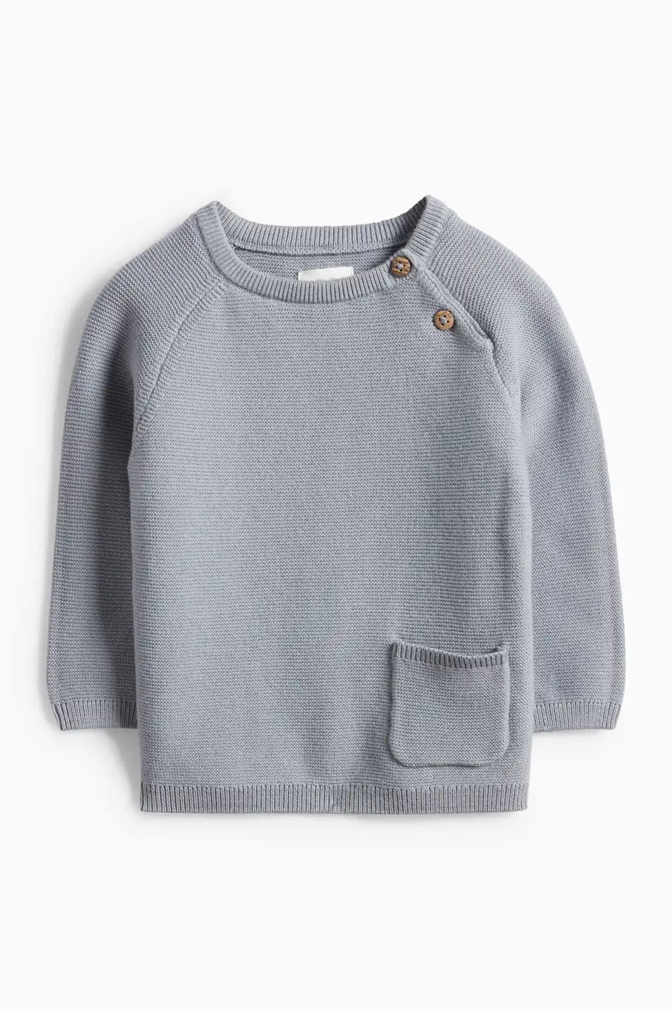 Knit baby outfit - Stripped Gray