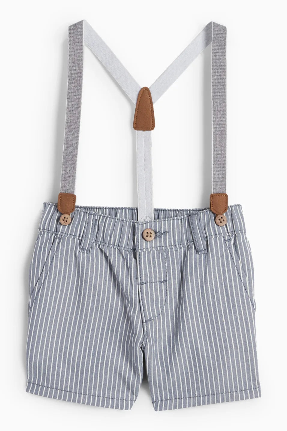 Baby Boy outfit with detachable elastic suspenders