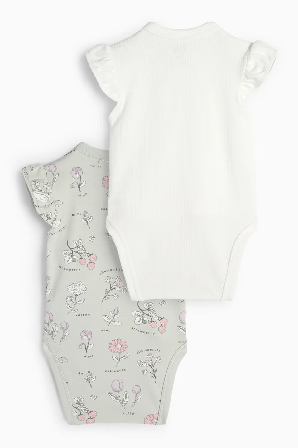 Pack of 2 baby wrap bodysuits - Flory