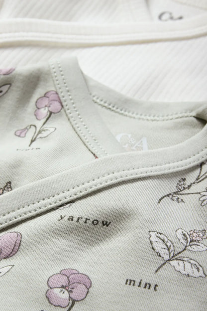 Pack of 2 baby wrap bodysuits - Flory