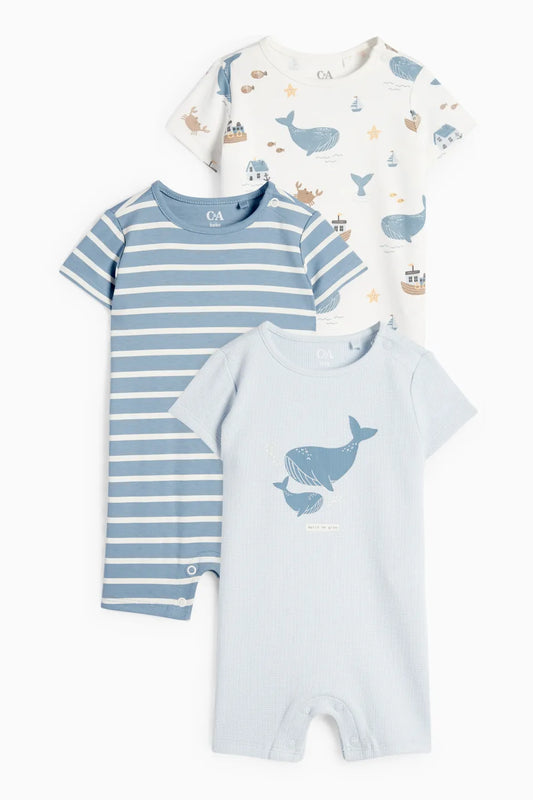 Pack of 3 rompers - Whale