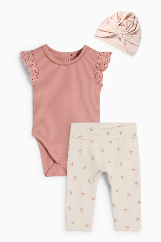 Cherry - 3 pieces Baby Outfit