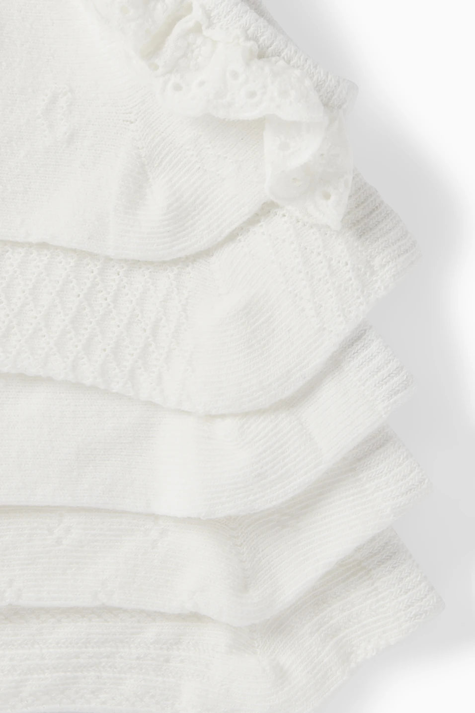 Pack of 5 baby girl socks - structured