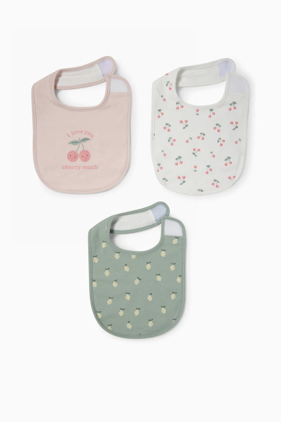 Pack of 3 - Cherry and Lemon Bibs