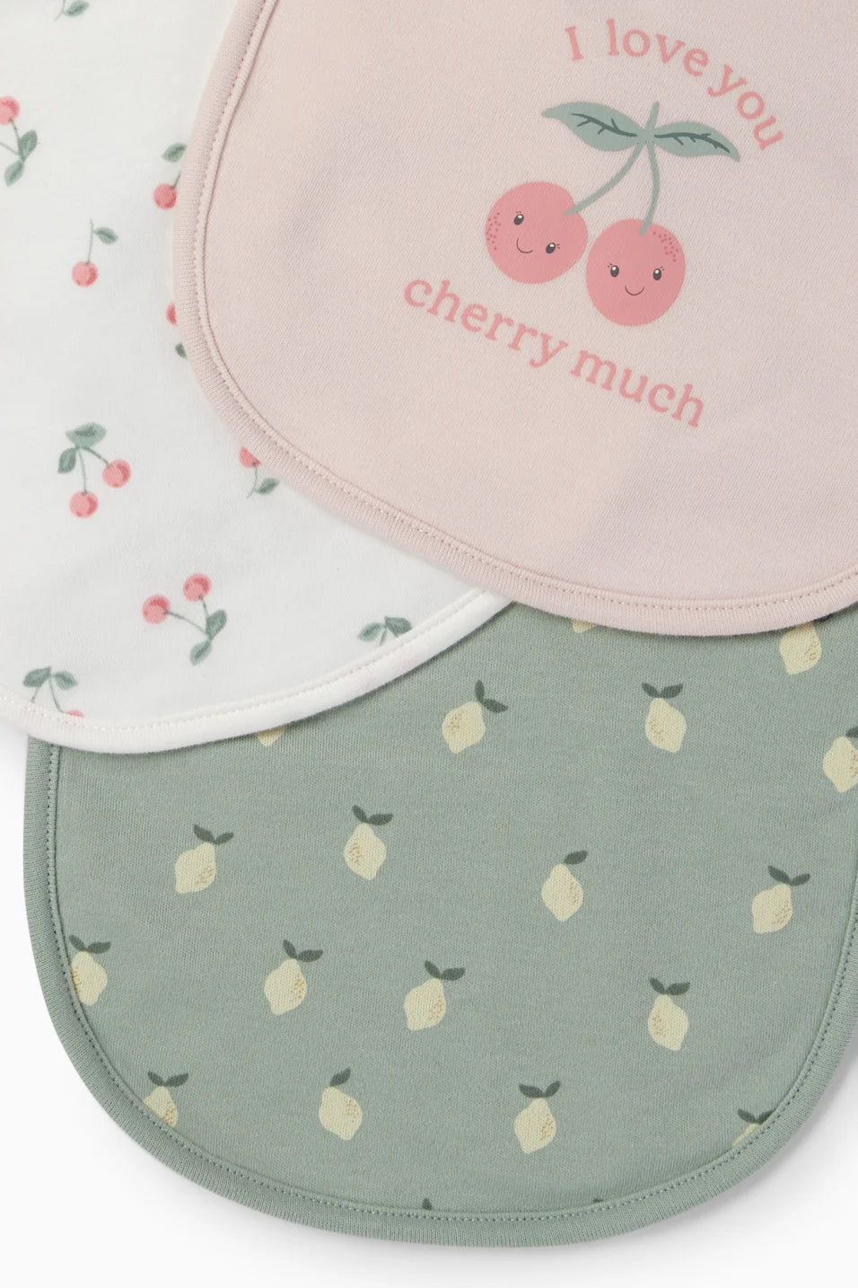 Pack of 3 - Cherry and Lemon Bibs