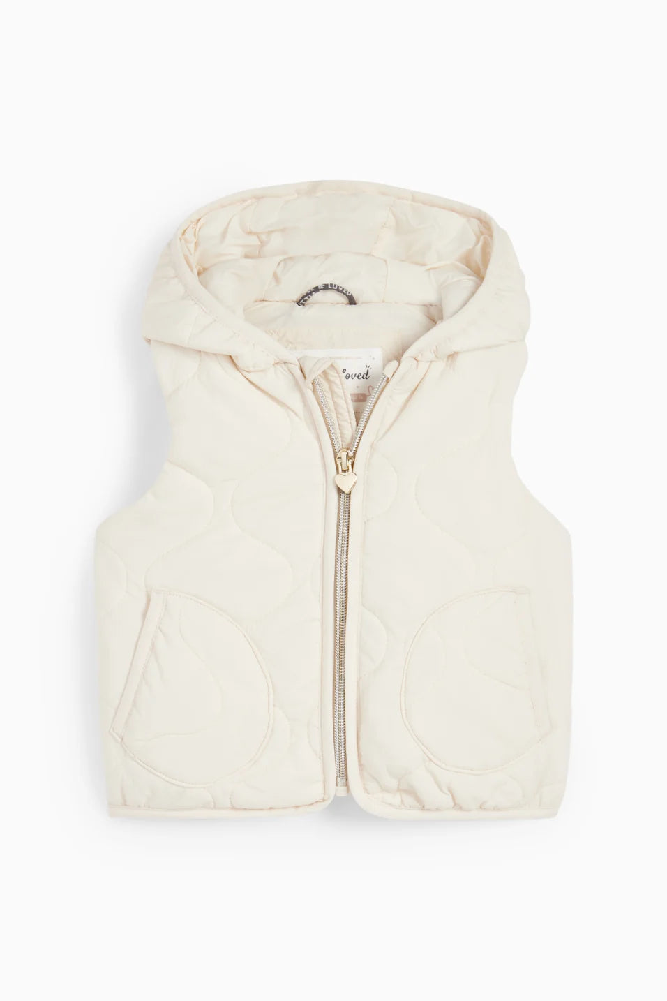 Quilted vest with hood - water repellent