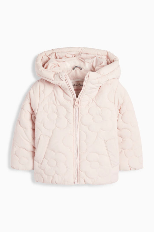 Floral - quilted jacket with hood - water repellent