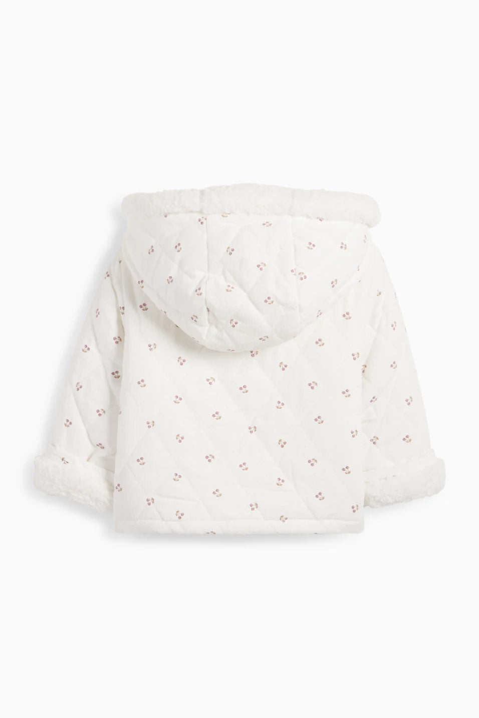 Cherry - Corduroy quilted jacket with hood