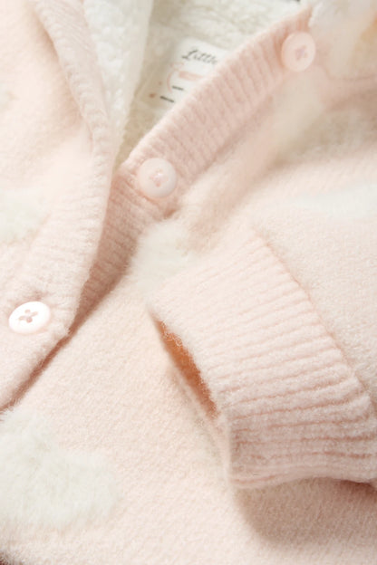 Hearts - Lined hooded cardigan