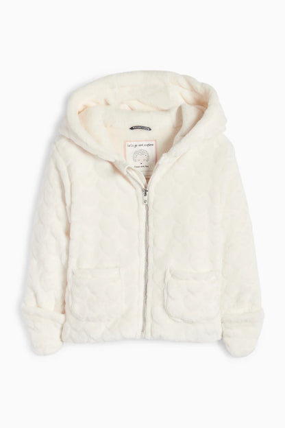 Heart - Plush jacket with hood