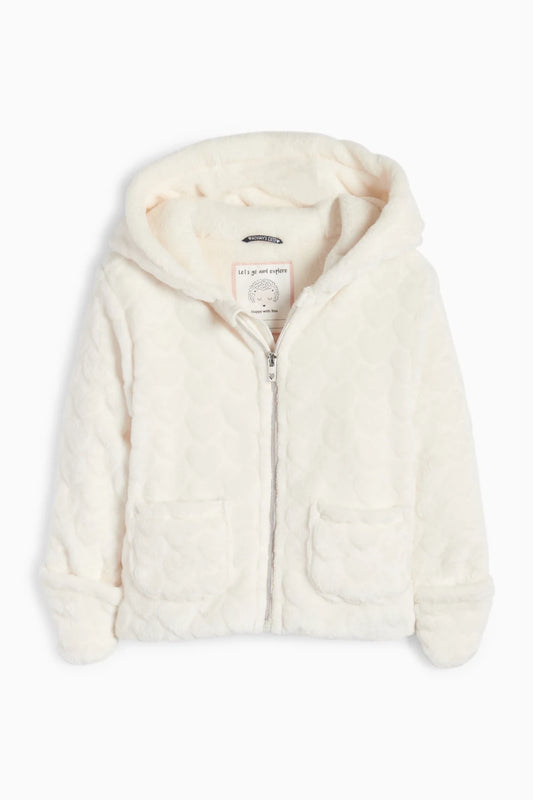 Heart - Plush jacket with hood