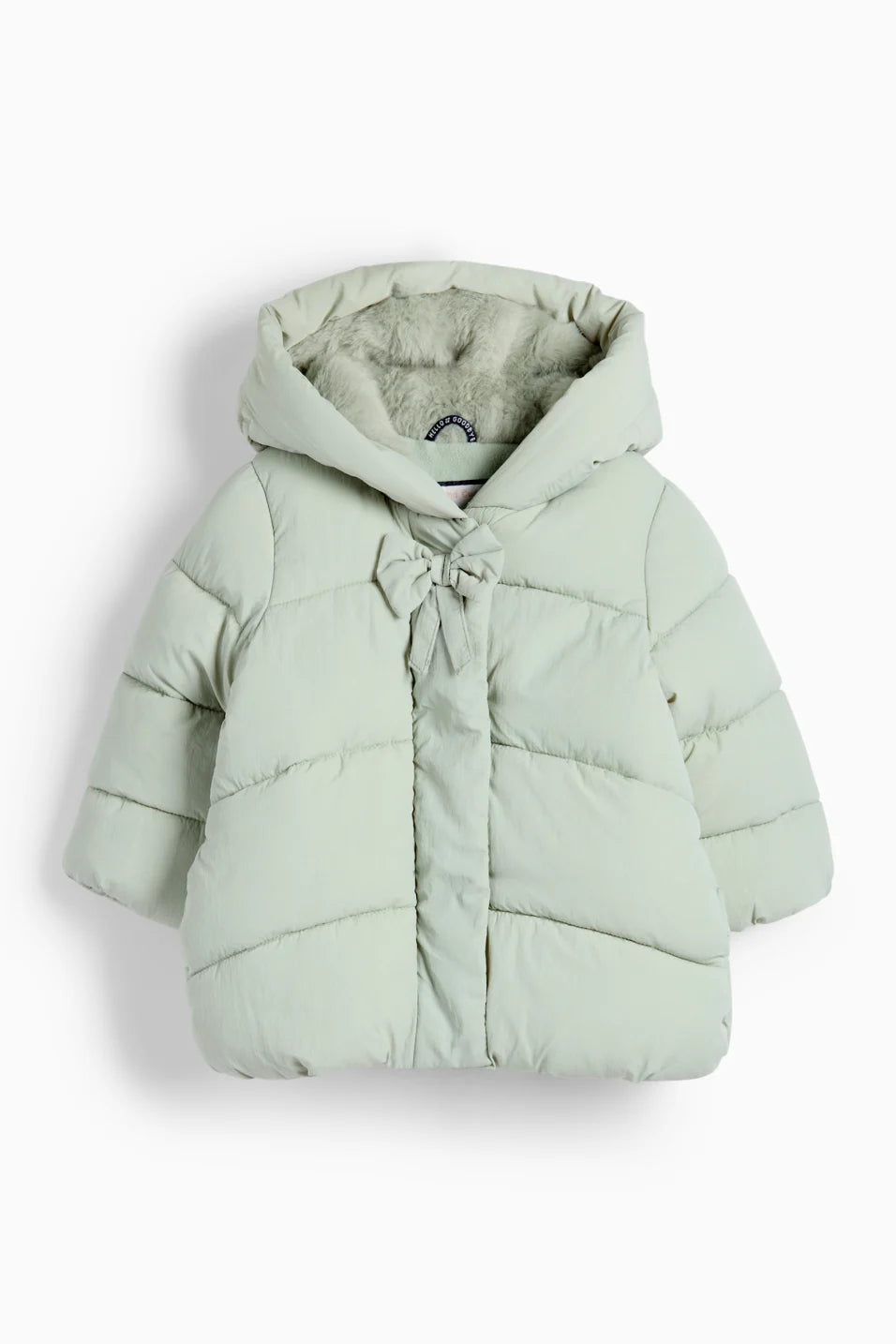 Baby quilted coat with hood