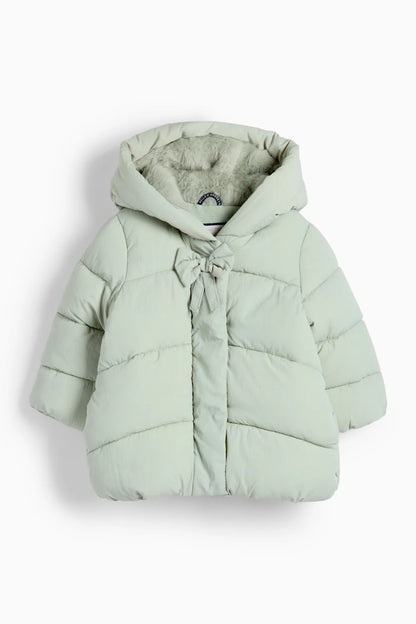 Baby quilted coat with hood