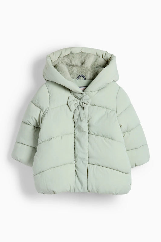 Baby quilted coat with hood