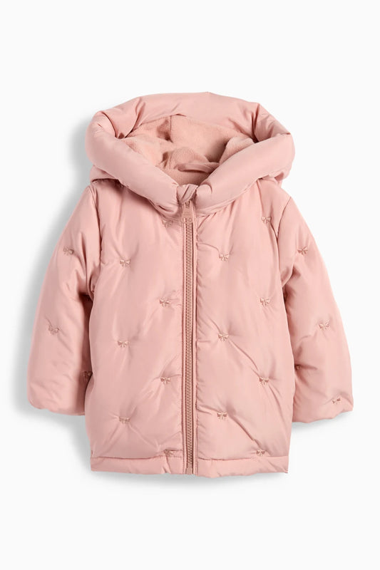Bow - Baby quilted jacket with hood
