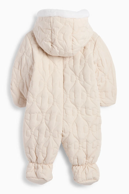 Hooded baby snowsuit