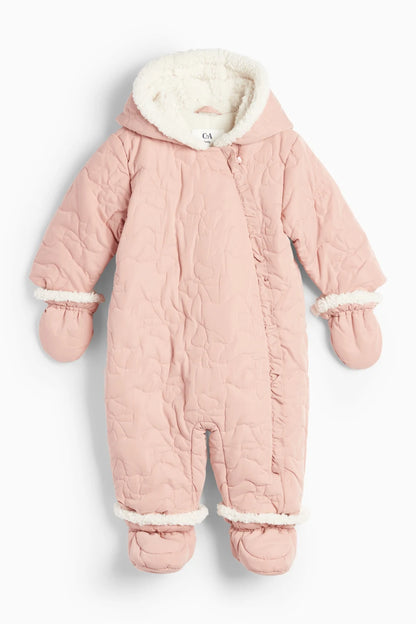 Baby snowsuit - Buttoned mittens and feet