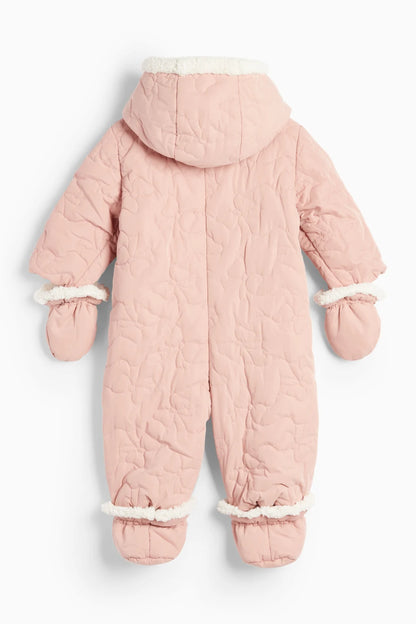 Baby snowsuit - Buttoned mittens and feet