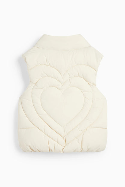 Heart - quilted vest - water repellent