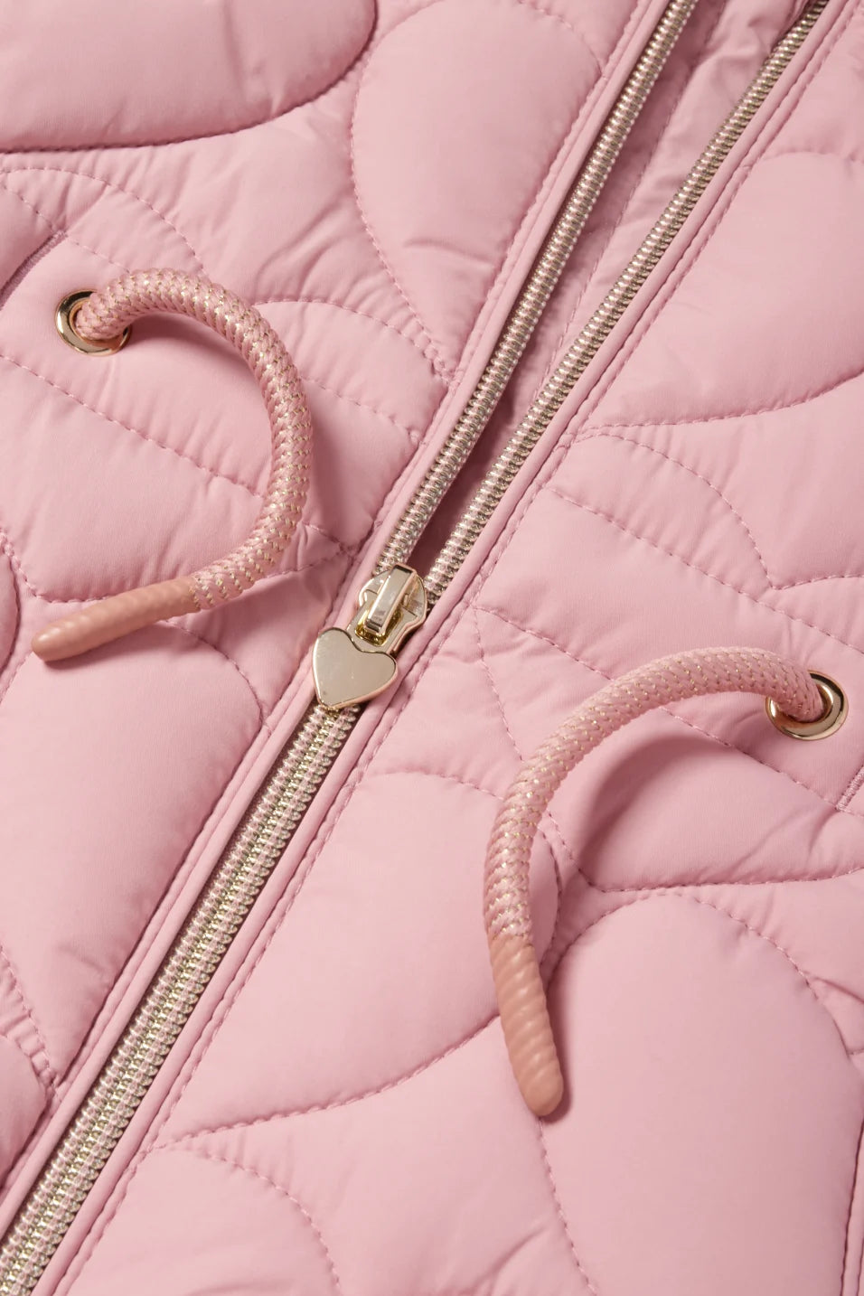 Hearts - Quilted vest with hood - water repellent