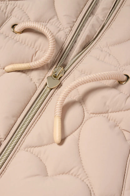 Hearts - Quilted vest with hood - water repellent