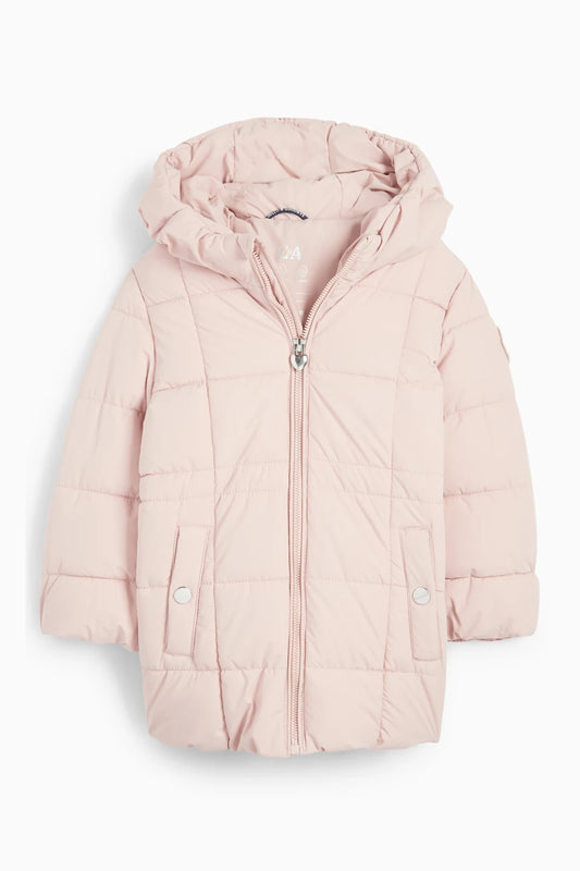 Quilted jacket with hood - water repellent