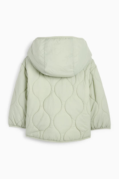 Quilted jacket with hood - water repellent