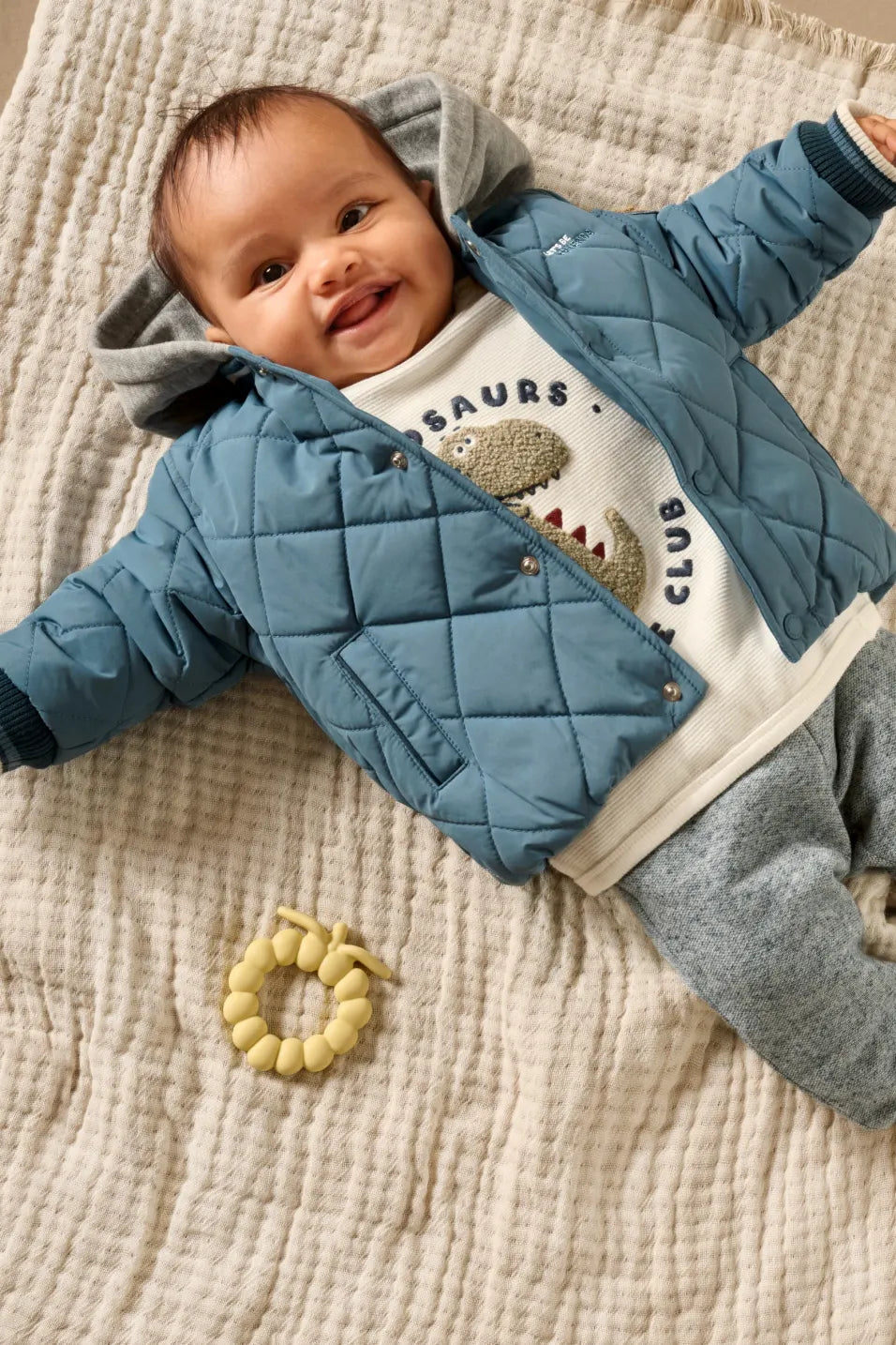 Bear - Baby quilted jacket with hood