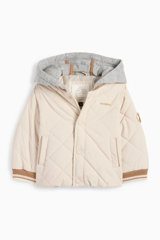 Bear - Baby quilted jacket with hood