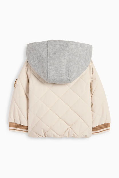 Bear - Baby quilted jacket with hood