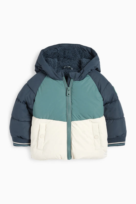 Baby quilted jacket with hood