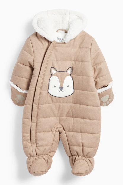 Squirrel - Hooded baby snowsuit